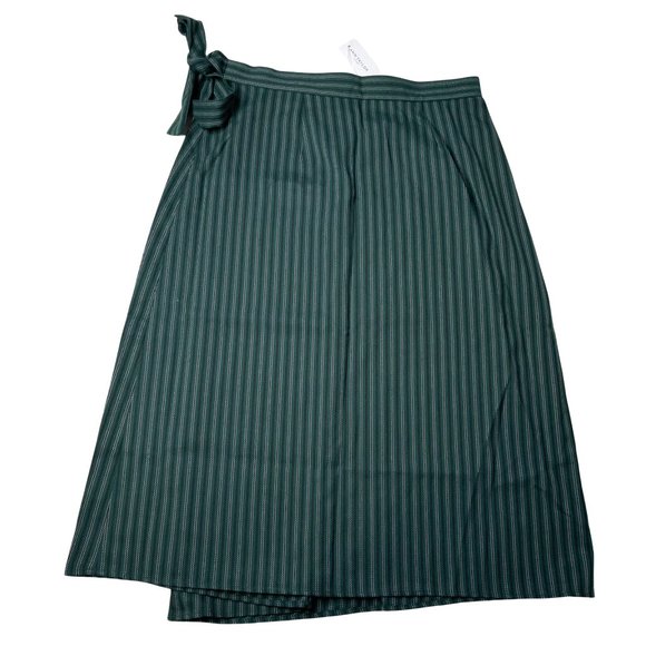 Ann Taylor Factory Green Wrap Skirt - Picture 4 of 14